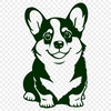 Artistic Corgi In SVG, PNG, PDF And DXF File Formats - Free