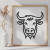 Creative Cow Simple Line Drawing