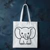 A detailed illustration of an elephant, created using vector graphics technology.