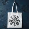 Symmetrical Snowflake Design Vector Art A stylized illustration of a single snowflake with symmetrical patterns.