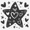 Artistic Star Digital Drawing - Free SVG