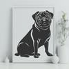 Pug Template In SVG, PNG, PDF And DXF Formats