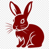 Creative Sitting Rabbit Clipart - SVG