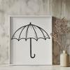 Beautiful Open Umbrella Vector Art A stylized illustration of an open umbrella on a rainy day.