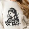 Floral Our Lady Of Guadalupe - Sublimation DXF Free Download