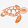 Artistic Sea Turtle Vector Art