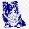 Artistic Shetland Sheepdog In SVG, PNG, PDF And DXF File Formats - Free