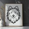 Shetland Sheepdog In DXF Format - Free Digital Download, Commercial Use