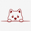 Peeking Dog PNG