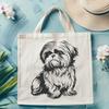 Stunning Sitting Shih Tzu - SVG