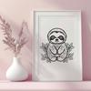 Stunning Sloth - Vinyl PNG