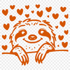 Free Artistic Sloth Decal