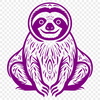 Creative Sloth Illustration In DXF For Free Download