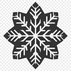 A delicate snowflake design suitable for winter-themed crafts and vector graphics.