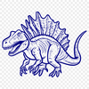 Unique Dino Design In DXF For Free Download