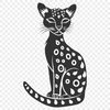 Unique Sitting Big Cat - DXF Digital File