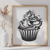 Cupcake Artwork In SVG, PNG, PDF And DXF File Formats