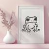 Cute Frog In SVG & PNG