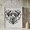 Unique Great Dane Vector Drawing