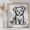 Beautiful Morkie Stencil