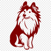 Artistic Shetland Sheepdog In SVG For Free Download