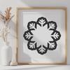 Artistic Snowflake - Laser PNG