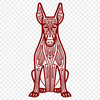 Dog Vector Illustration In DXF File Format For Free Download