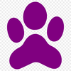 Vector illustration of a set of animal paw prints.