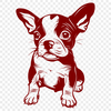 Artistic Sitting Puppy SVG