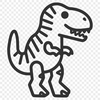 Beautiful Prehistoric - Stencil In PNG Format