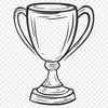 Trophy Vector Drawing In SVG, PNG, PDF And DXF File Formats