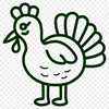 Artistic Turkey Clipart - Free SVG Download