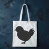 Beautiful Farm Animal Vector Art A simple silhouette illustration of a full-body chicken.