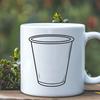 Simple Illustration of a Beautiful Cup Design A simple illustrated cup design for graphic projects.