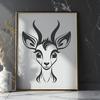 Artistic Deer - Craft PNG