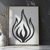 Unique Flames Image In DXF For Free Download