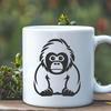 Creative Gorilla Stencil In DXF For Free Download