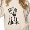 Cute Sitting Great Dane PNG