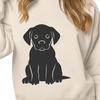 Artistic Sitting Labrador Retriever SVG