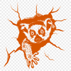 Free Lemur Smashing Through Wall SVG