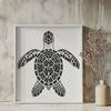 Ornate Sea Turtle - SVG Format