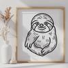 Artistic Sloth In PNG - For Free Download, Commercial Use