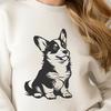 Creative Sitting Welsh Corgi Vector Art