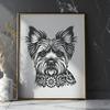 Ornate Yorkshire Terrier In PDF & PNG