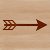 Vector arrow for Cricut, cutting machine, and template use