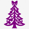 A vector graphic representation of a festive holiday Christmas tree with a minimalist design.