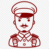 Male Professional Illustration A detailed illustration of a soldier in uniform, suitable for commercial or personal use as vector art.