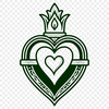 Free SVG Sacred Heart Downloadable Icon A detailed illustration of the Sacred Heart, suitable for vector art and design projects.