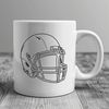 American Football Silhouette Vector Graphic A vector graphic design featuring a classic American Football with a football-shaped object and protective gear.