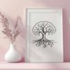 Stylized Tree Shape Vector Graphic A customizable design element featuring a stylized tree shape.